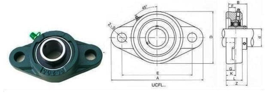 Подшипник UCFL 205 (узел в сборе) ART ООО ИмпортПромПодшипник