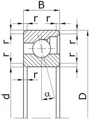 Подшипник 6008 Л (E8) (8x24x7) ООО ИмпортПромПодшипник