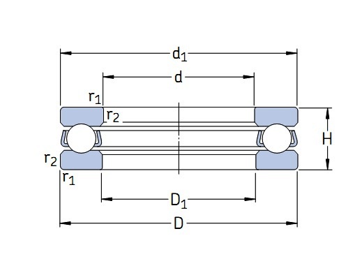 Подшипник 51105 (8105) (25x42x11) FBJ