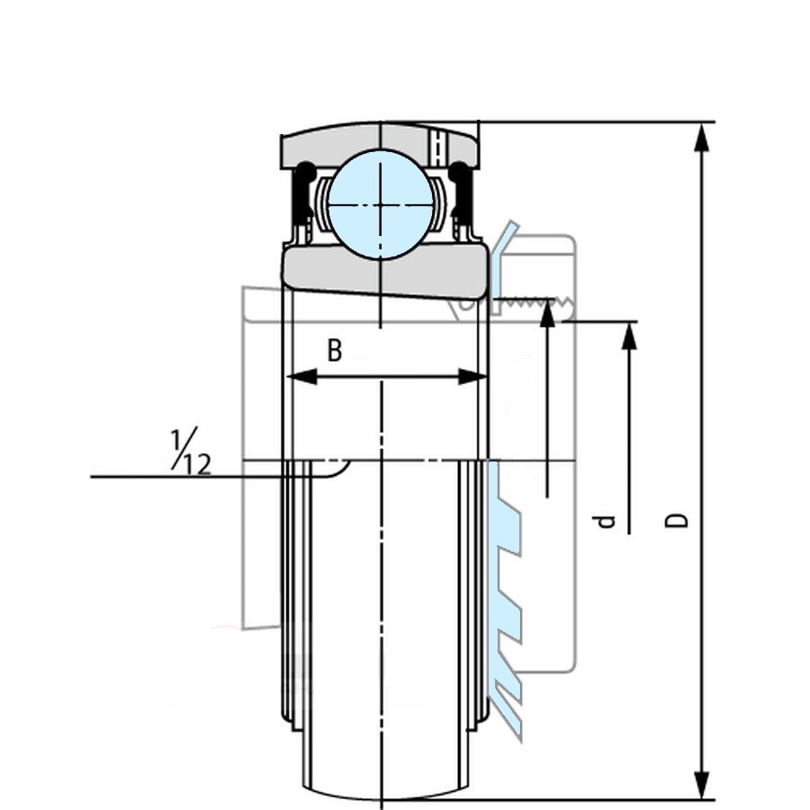 Подшипник UK 207 (35x72x29/20) CX ООО ИмпортПромПодшипник