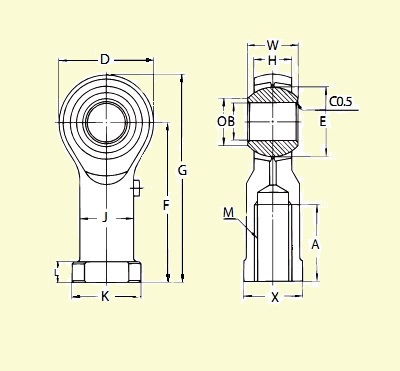 Подшипник PHS 8 L IKO ООО ИмпортПромПодшипник