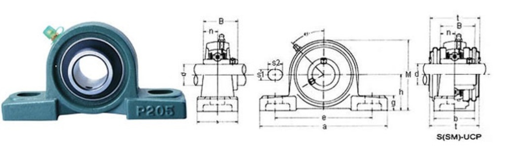 Подшипник UCP 215 (узел в сборе) FBJ ООО ИмпортПромПодшипник