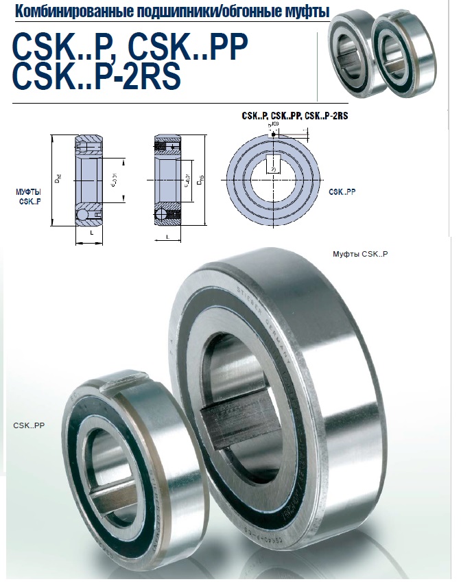 Подшипник CSK 30 PP (30x62x16)(обгонная муфта)  NSK ООО ИмпортПромПодшипник