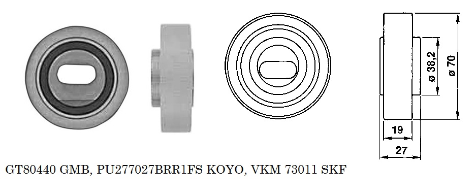 Подшипник JT7046 (70TB0603) (VKM 73011) FBJ ООО Импортпромподшипник