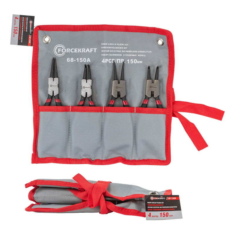 Щипцы FORCEKRAFT для стопорных колец 150мм, набор 4пр. FK-68-150A / 52463 ООО ИмпортПромПодшипник