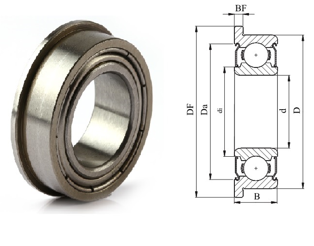 Подшипник 682 ZZ F SS (DDL520ZZ) (2x5x2,3) NМВ ООО Импортпромподшипник