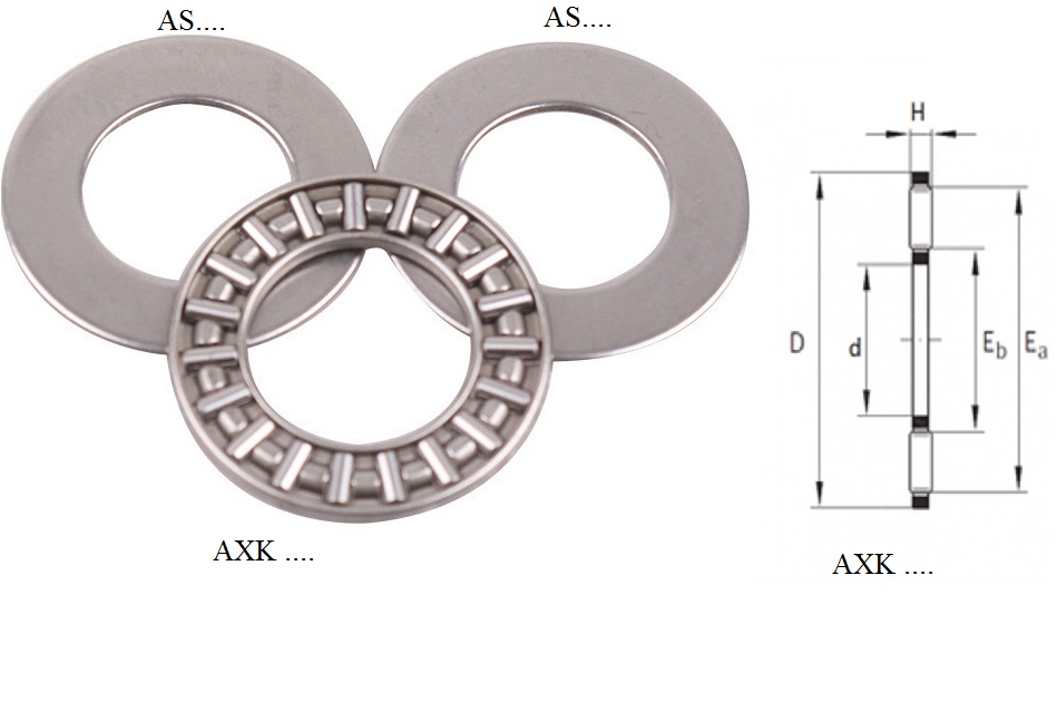 Подшипник AXK 3552+AS 3552 ((2шт)(комплект) NBS ООО ИмпортПромПодшипник