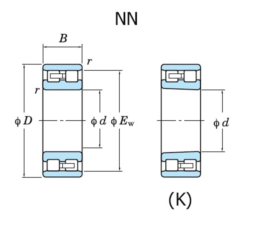 Подшипник NN 3011 K/Р51  (5-3182111Л ) (55x90x25) ZKL ООО ИмпортПромПодшипник