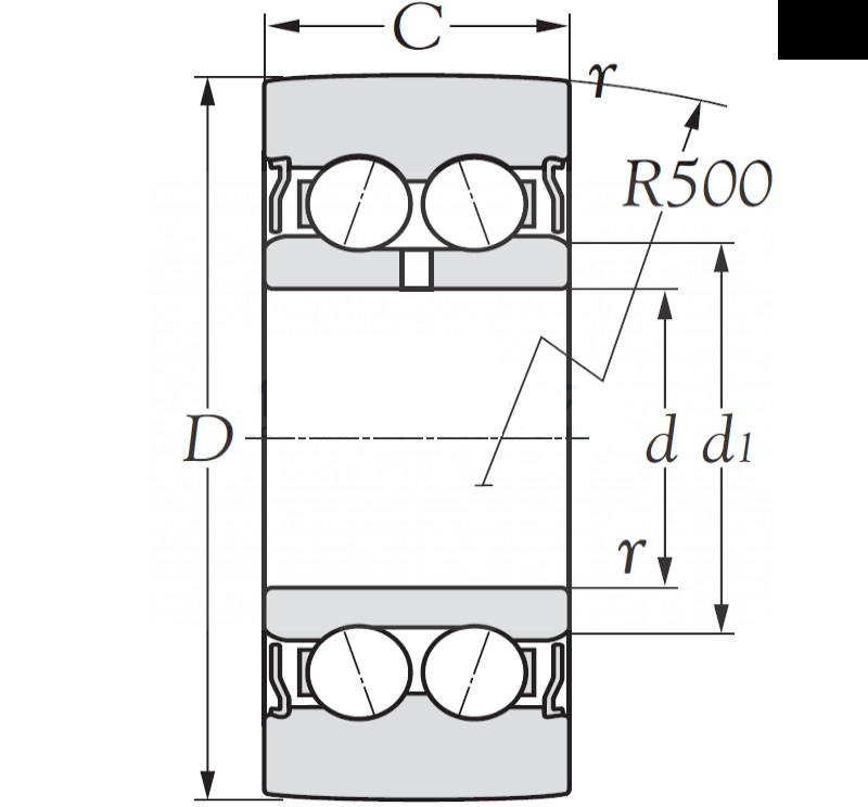 Подшипник LR 5204 KDDU (305704C-2Z)(20x52x20,6)  INA ООО ИмпортПромПодшипник