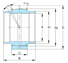 Подшипник  GEG40 ES 2RS