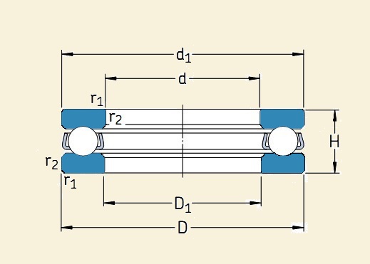 Подшипник 51311(8311) (55x105x35) FBJ