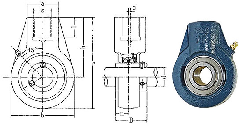 Подшипник UCHA204-12 (UCECH204) FBJ ООО ИмпортПромПодшипник