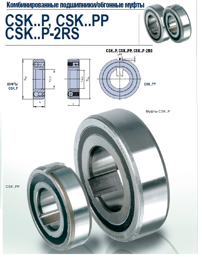 Подшипник CSK 30 PP (30x62x16)(обгонная муфта)  NSK ООО Импортпромподшипник