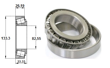 Подшипник 30304 A (7304)  (20x52x16,25/13) ART ООО ИмпортПромПодшипник