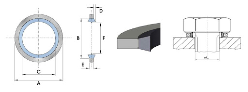 Кольцо уплотнительное USIT R1/2" (21.54х28.58х2.0) ООО Импортпромподшипник