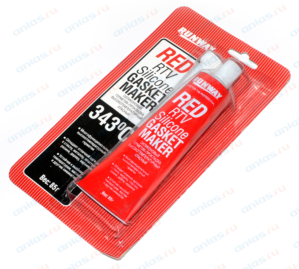 Герметик силик. красный 85г Runway 25017h ООО ИмпортПромПодшипник