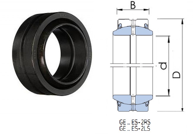 Подшипник GE20 ES-2RS (20x35x16/13) ACCOR ООО Импортпромподшипник
