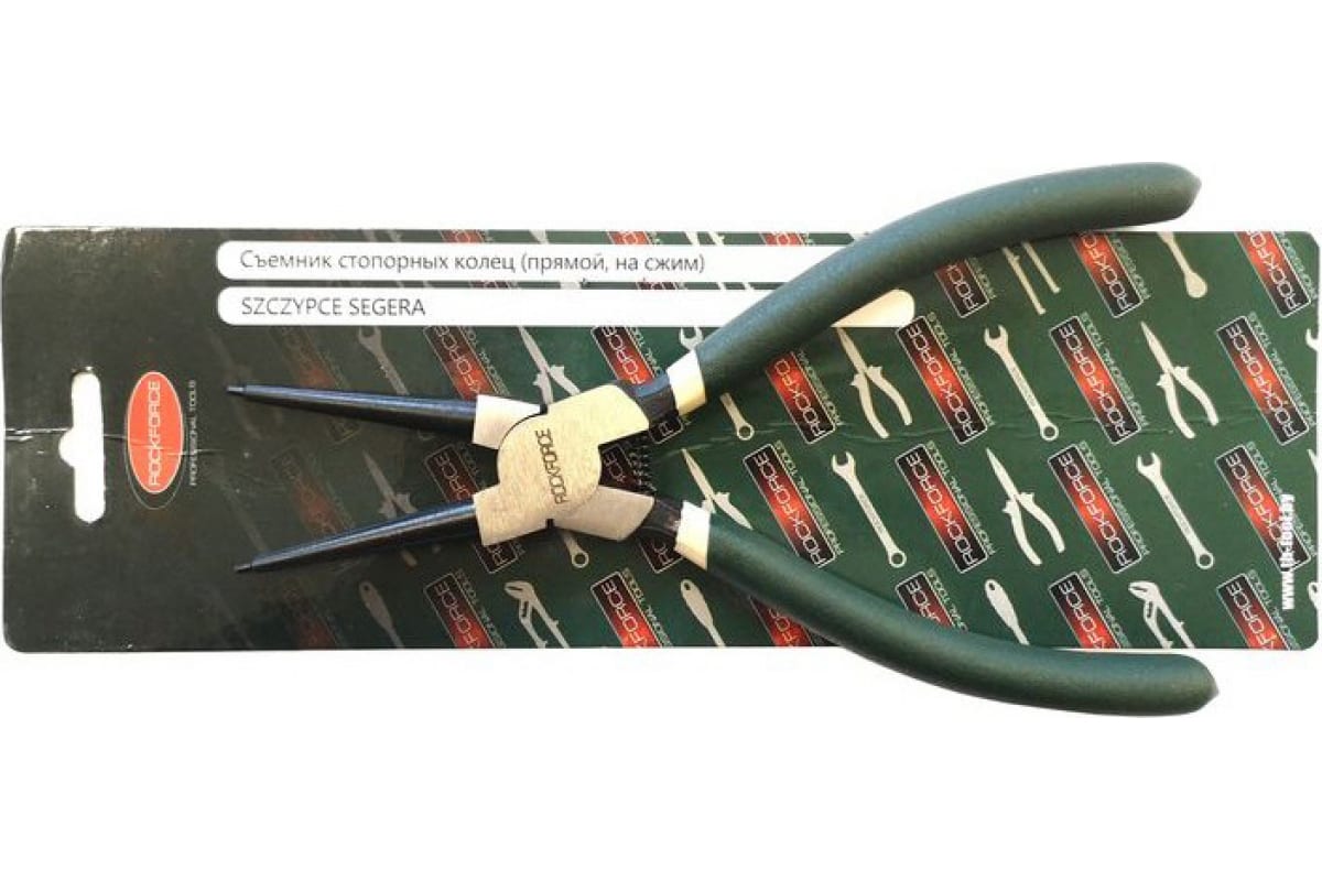 Съемник стопорн. колец прямой на сжим в блист. 200 мм (RF-609200HS 28528) Rock Force ООО ИмпортПромПодшипник