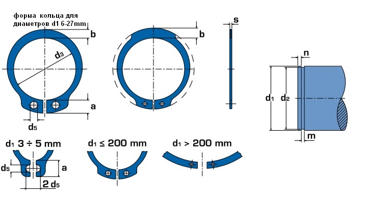 Кольцо стопорное A 15x1,0 DIN 471(SEGZ015) CX