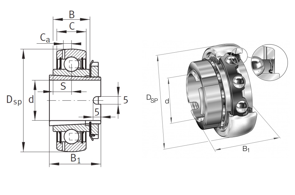 Подшипник GSH50-XL-2RSR-B FAG ООО Импортпромподшипник