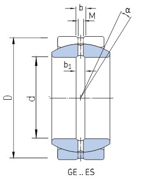 Подшипник GE16 ES-2RS (16x30x14/10) ART ООО Импортпромподшипник