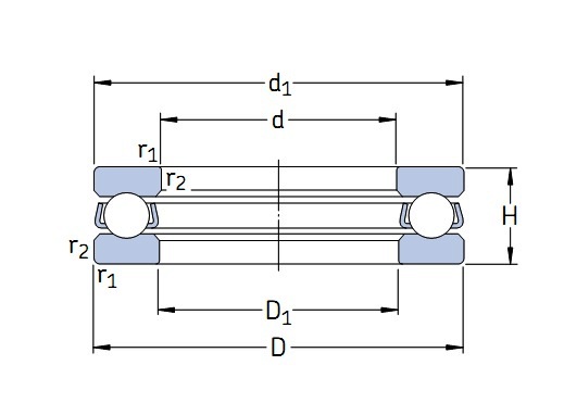 Подшипник 51105 (8105) (25x42x11) FBJ ООО Импортпромподшипник