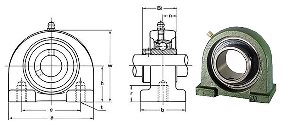 Подшипник UCPA 207 (узел в сборе) CRAFT ООО ИмпортПромПодшипник
