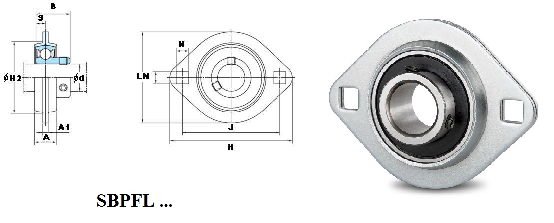 Подшипник SBPFL 204 (узел в сборе) ООО ИмпортПромПодшипник