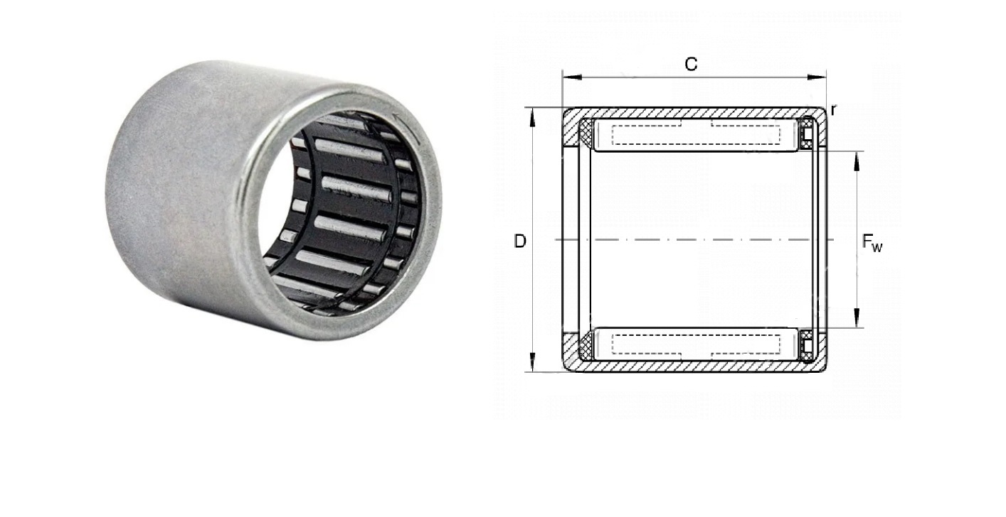 Подшипник HF 0812 (обгонная муфта) (8x12x12) INA ООО ИмпортПромПодшипник