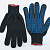 Перчатки ХБ с ПВХ ЭКСТРА 10 класс черная (точка)